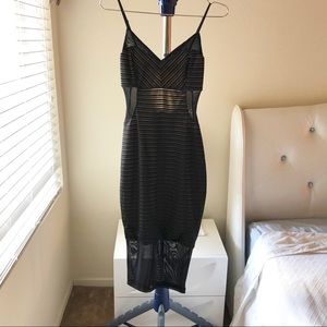Symphony black sheer dress